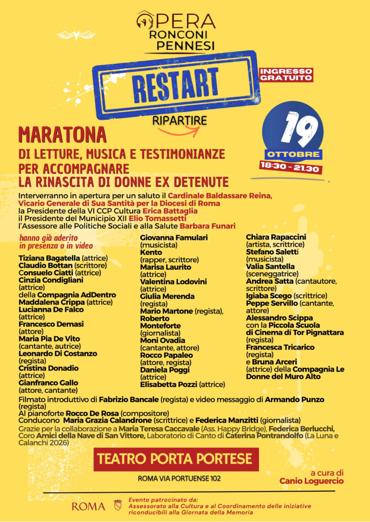 Volantino Progetto Restart/Ripartire - fronte