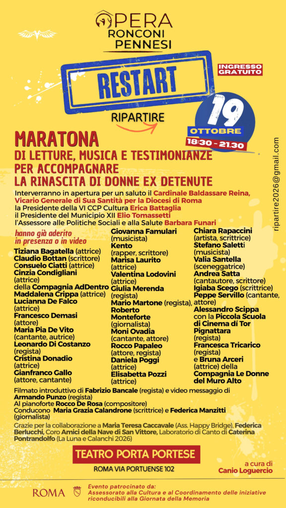 Locandina Progetto Restart/Ripartire
